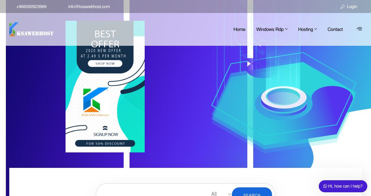 Homepage of KSAWEBHOST hosting