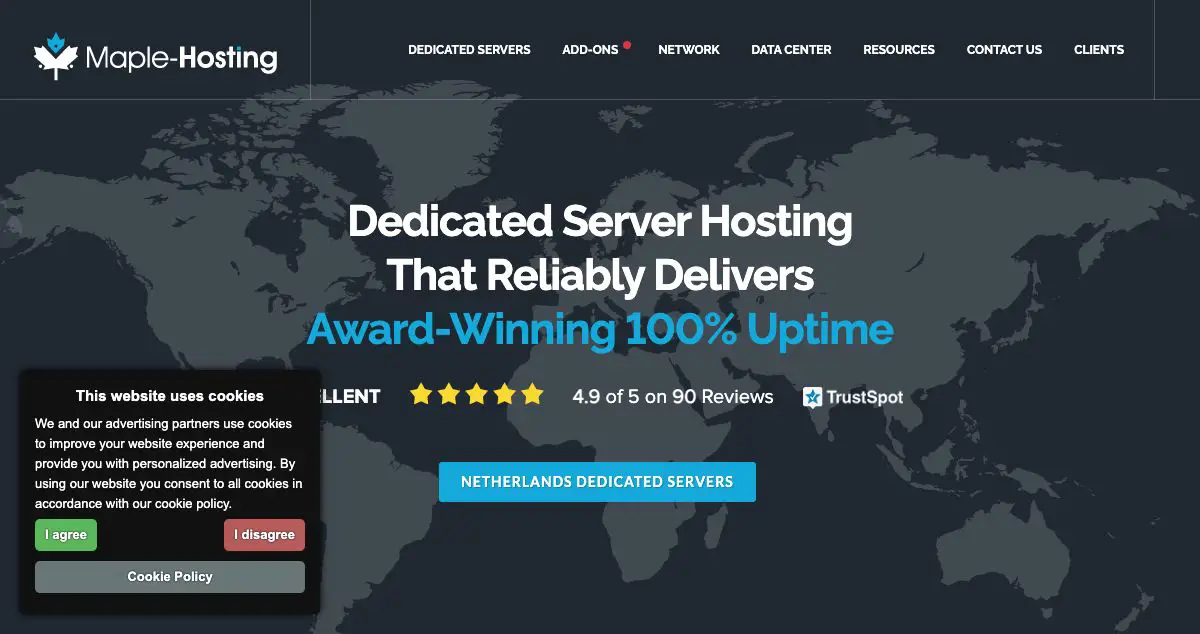 Homepage of Maple-Hosting hosting