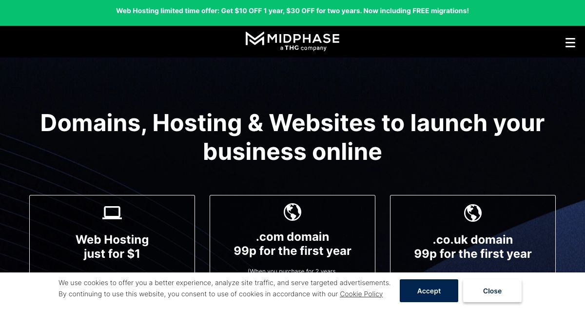 Homepage of MidPhase hosting