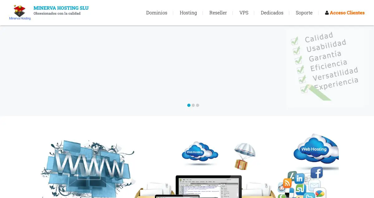 Homepage of Minerva Hosting hosting
