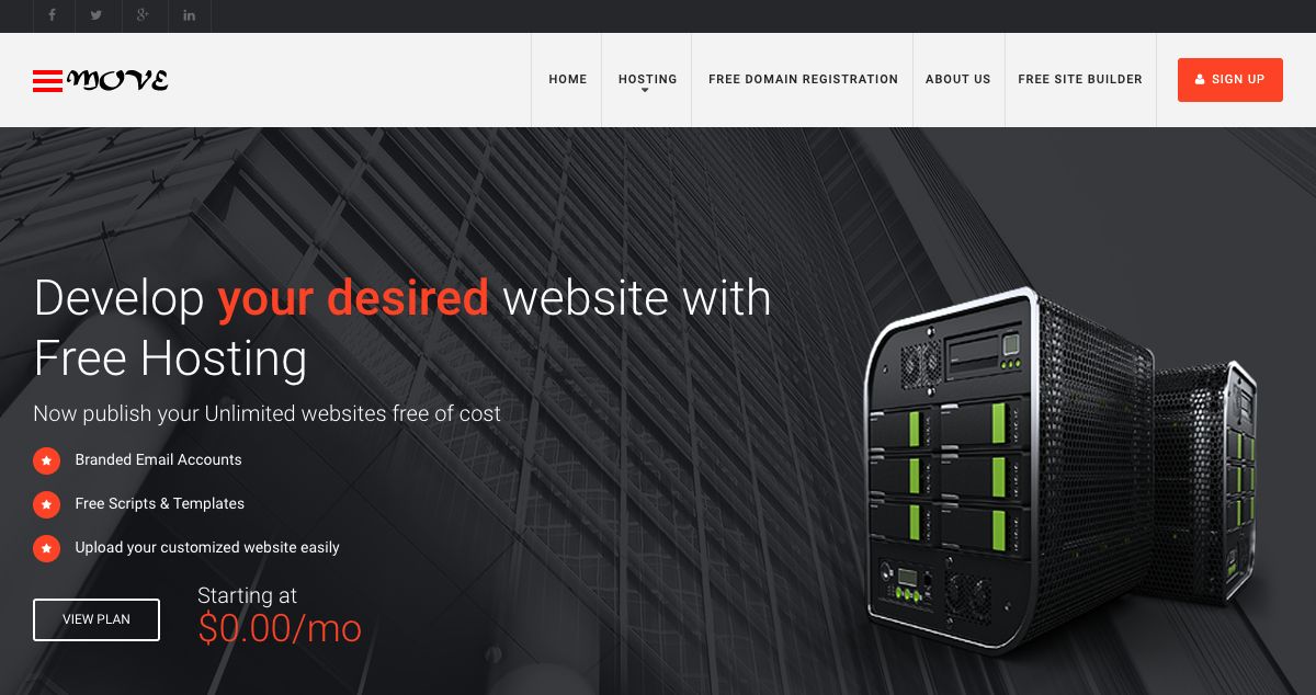 Homepage of MOVE.pk hosting