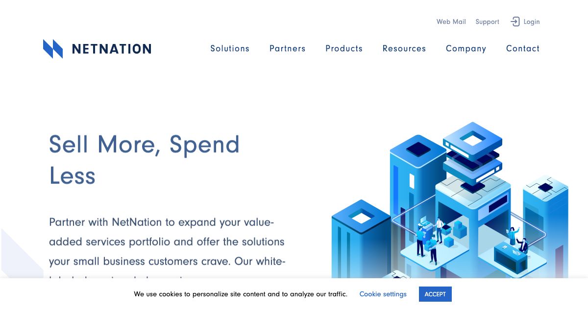 Homepage of NetNation hosting