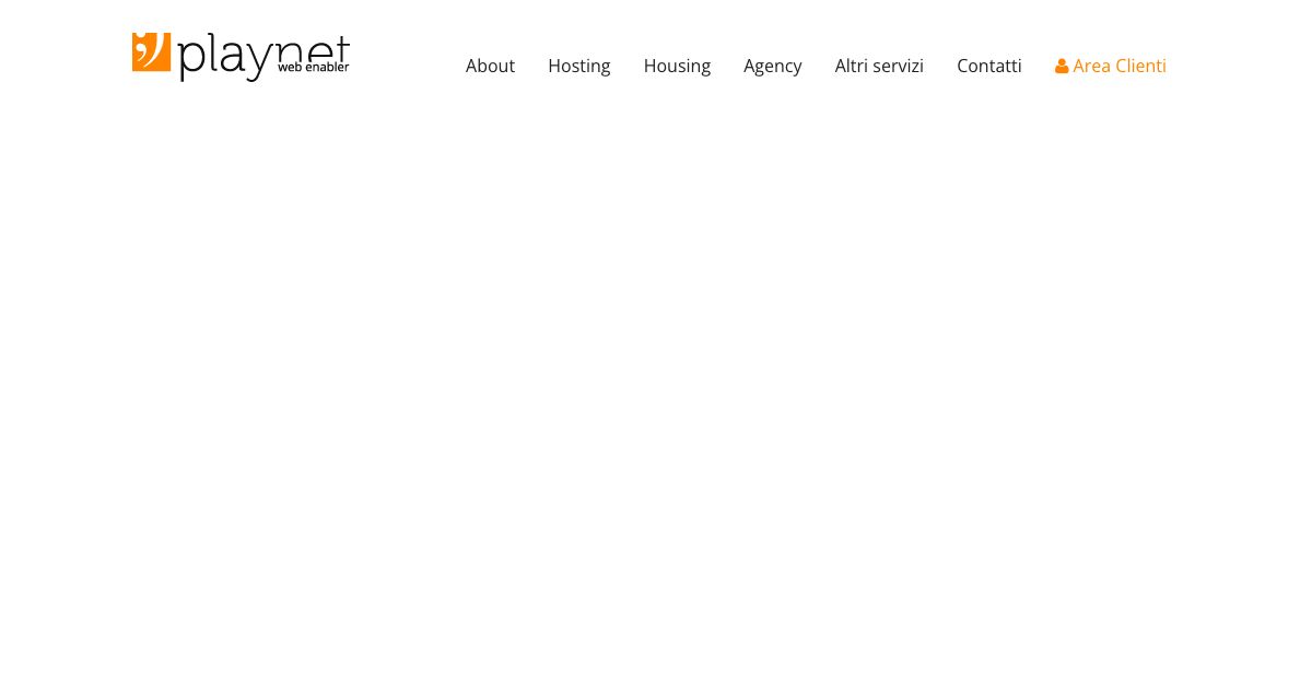 Homepage of Playnet hosting