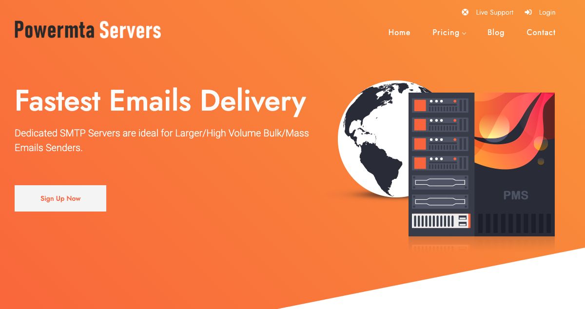 Homepage of Powermtaservers hosting