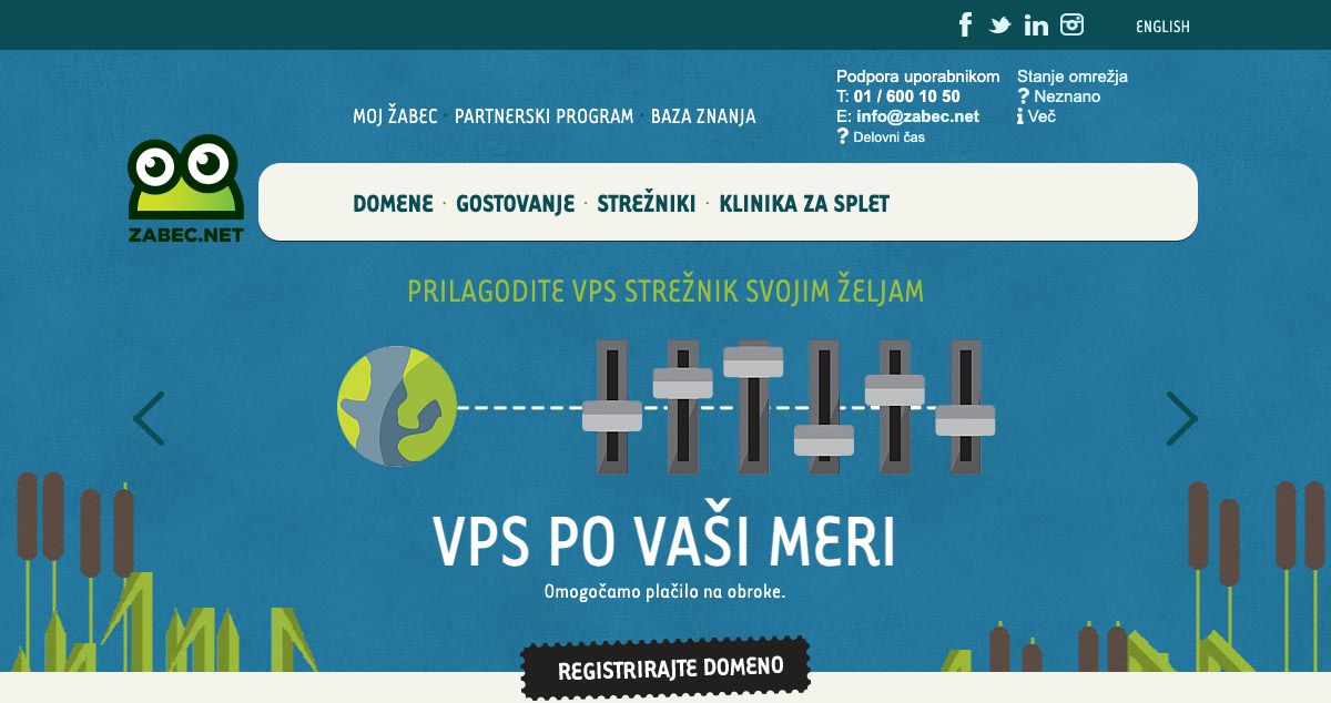 Homepage of Presentia hosting