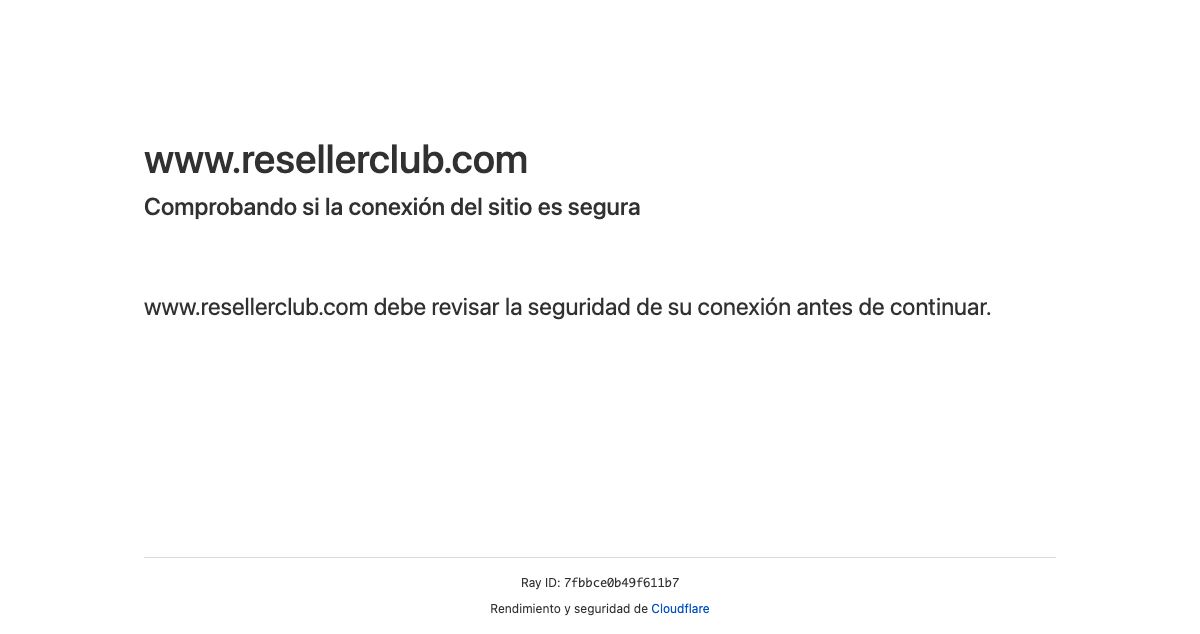 Homepage of ResellerClub hosting