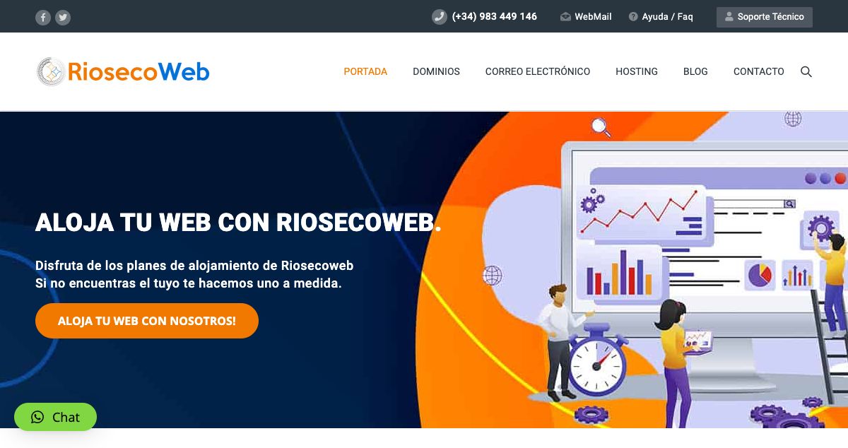 Homepage of Riosecoweb Hosting hosting