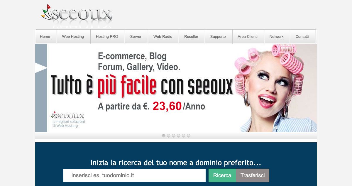 Homepage of SeeOux hosting