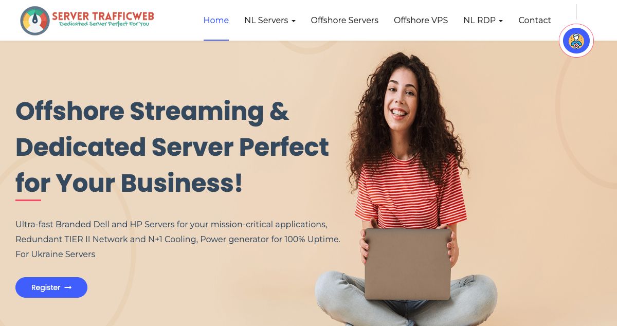 Homepage of ServerTrafficweb hosting