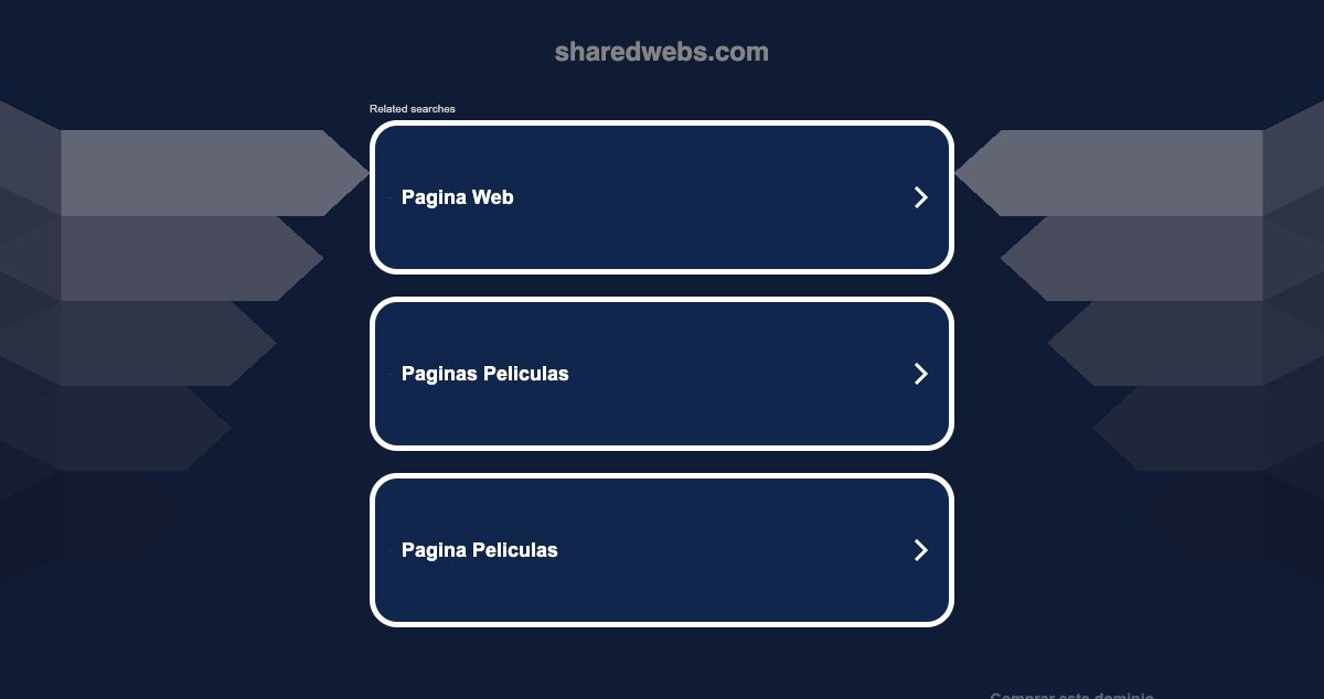 Homepage of SharedWebs hosting