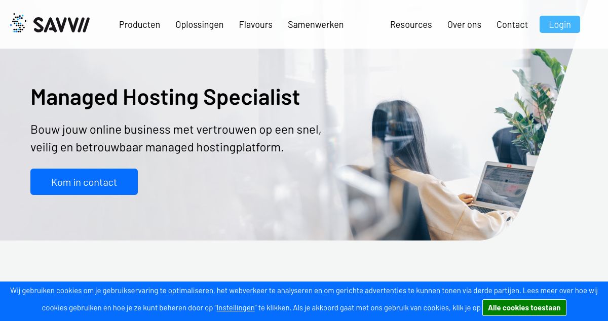 Homepage of Skyberate Internet Services B.V. hosting