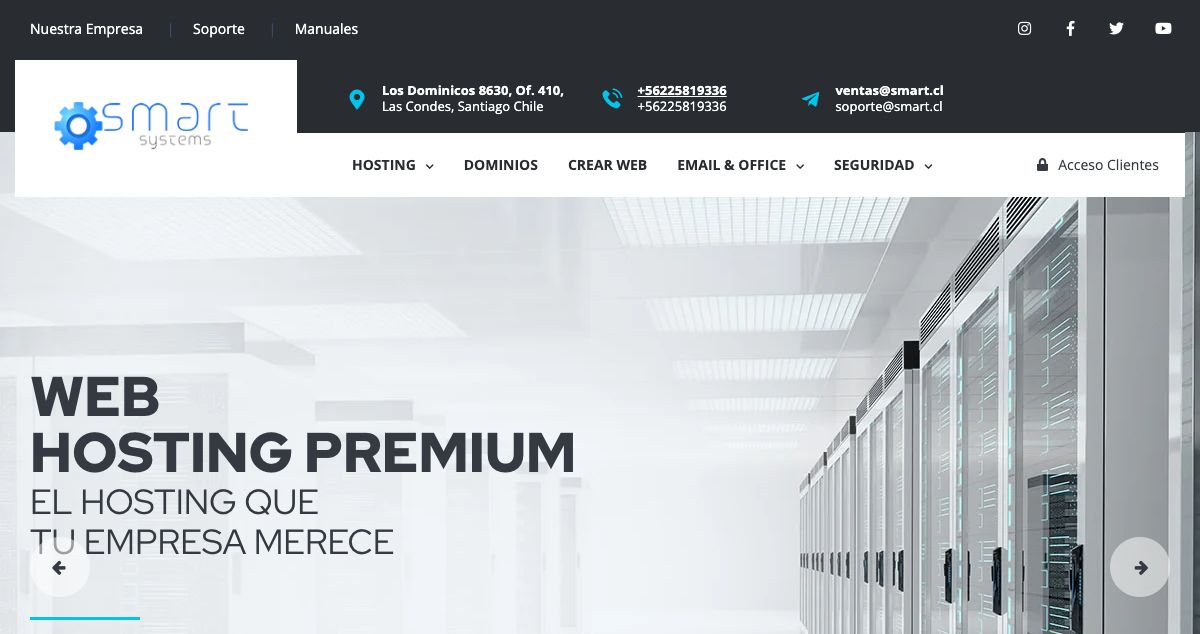 Homepage of Smart Systems hosting