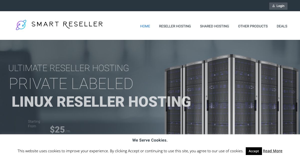 Homepage of Smart Reseller Hosting hosting