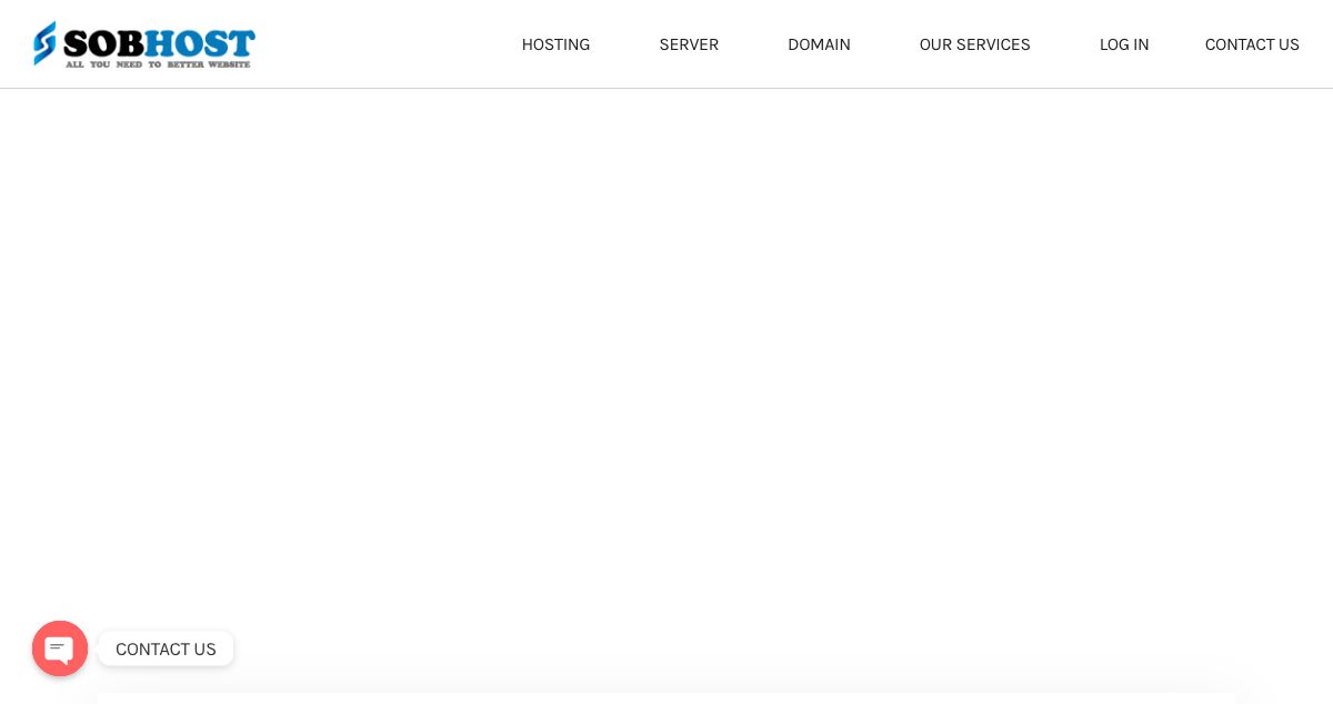 Homepage of SobHost hosting