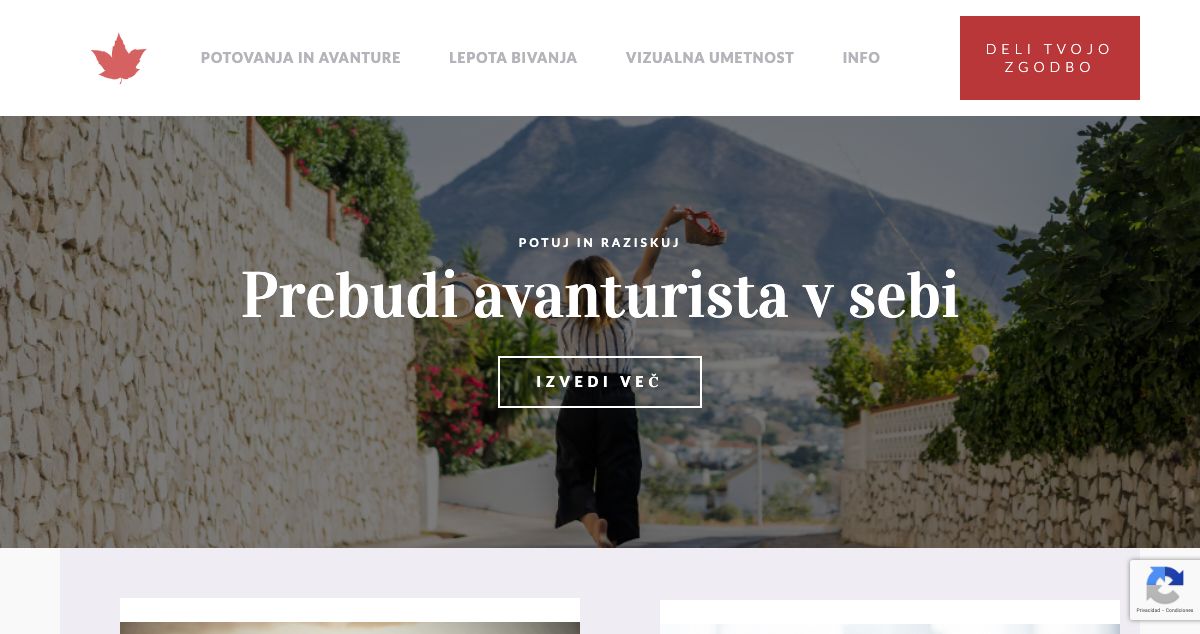 Homepage of SpletnaHisa hosting