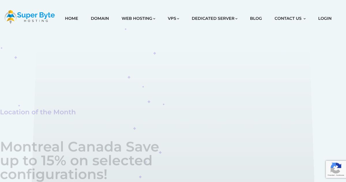 Homepage of Super Byte Hosting hosting