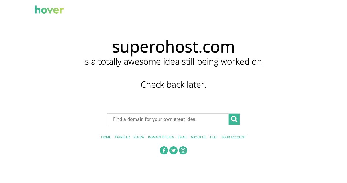 Homepage of SuperO Host hosting