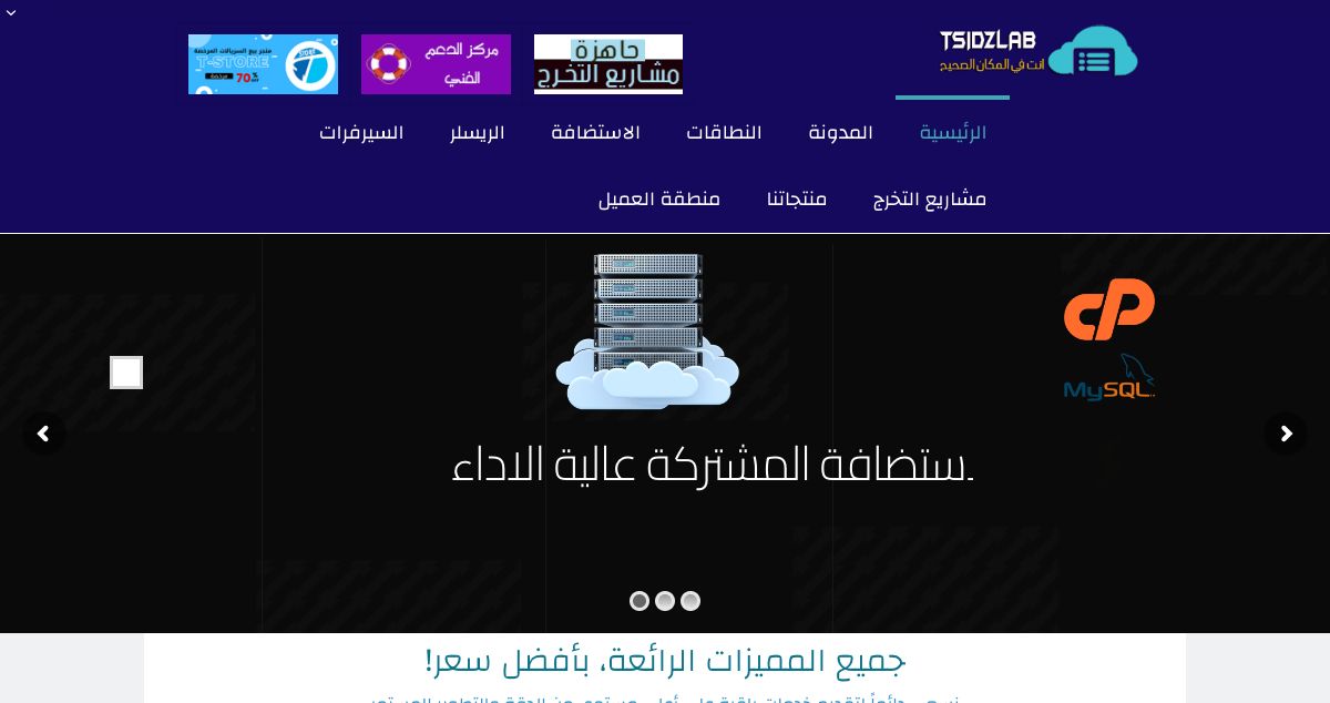 Homepage of TSIDZLAB hosting