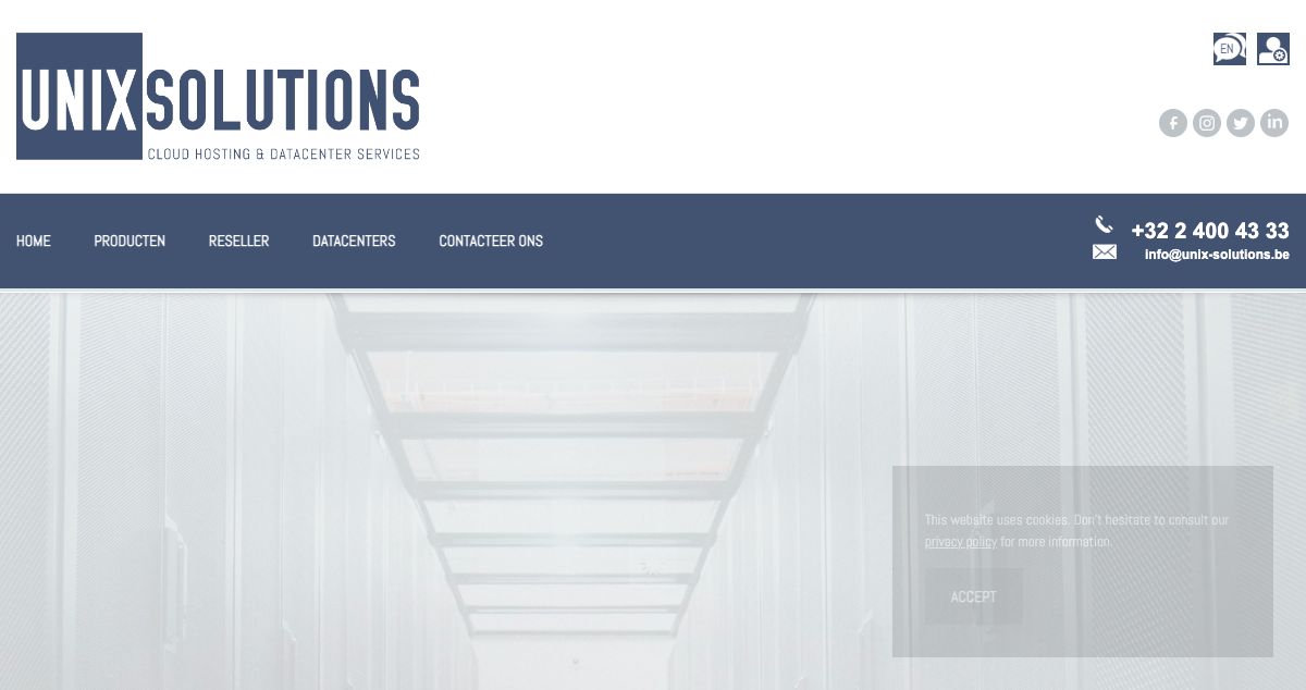 Homepage of Unix-Solutions BVBA hosting