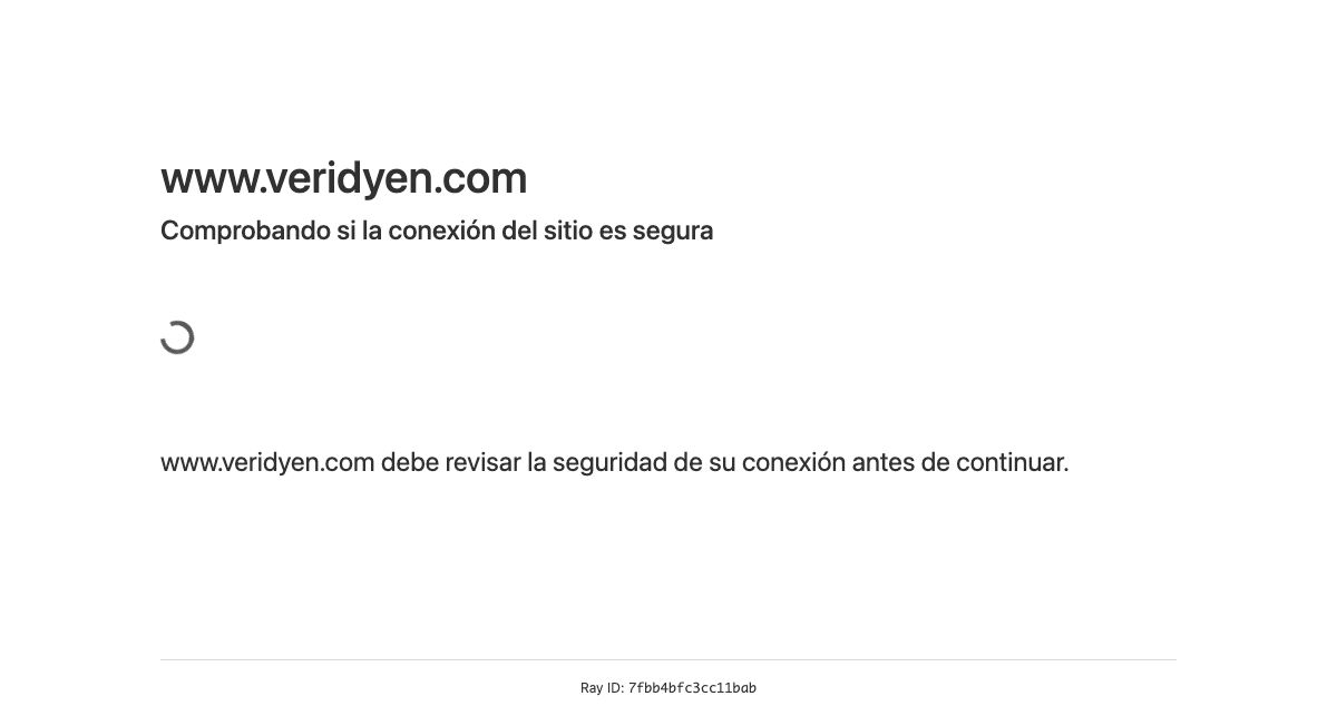 Homepage of Veridyen hosting