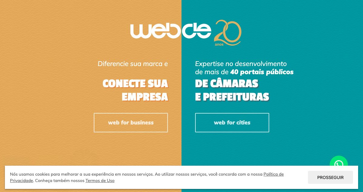 Homepage of Webde hosting