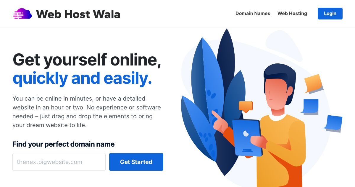 Homepage of WebHostWala.Com hosting