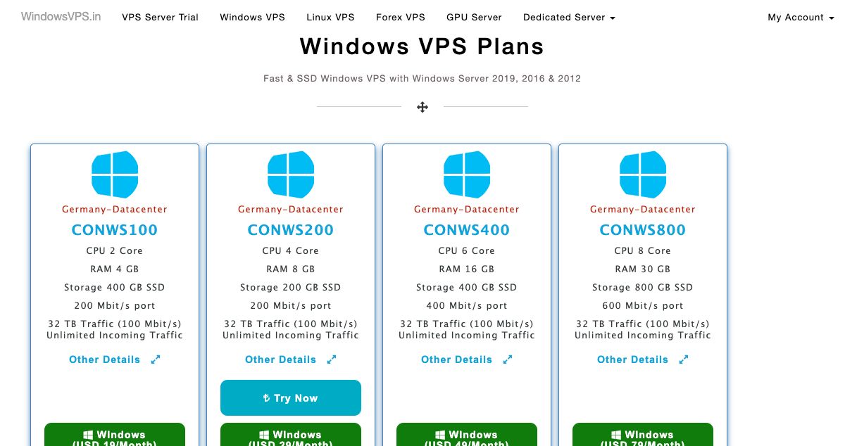 Homepage of WindowsVPS.In hosting