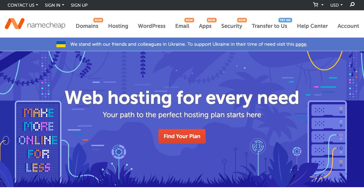 Homepage of YesUpHost hosting