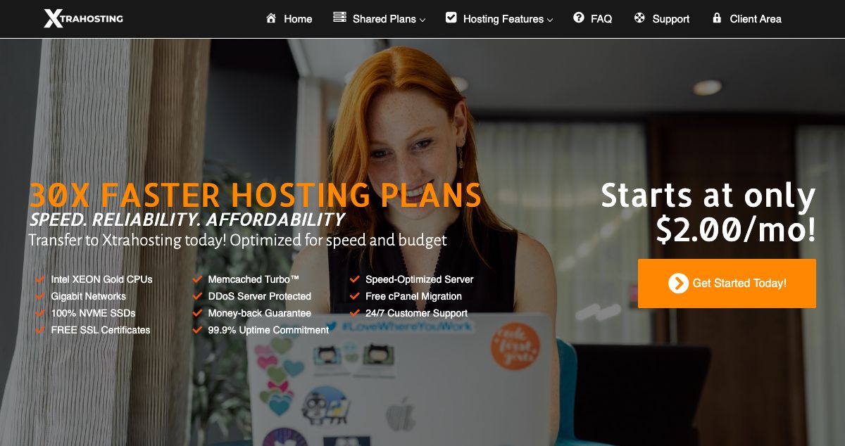 Homepage of XTRAHOSTING hosting