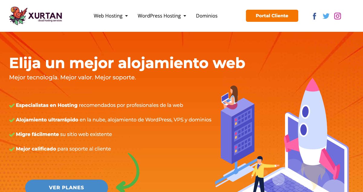 Homepage of Xurtan hosting