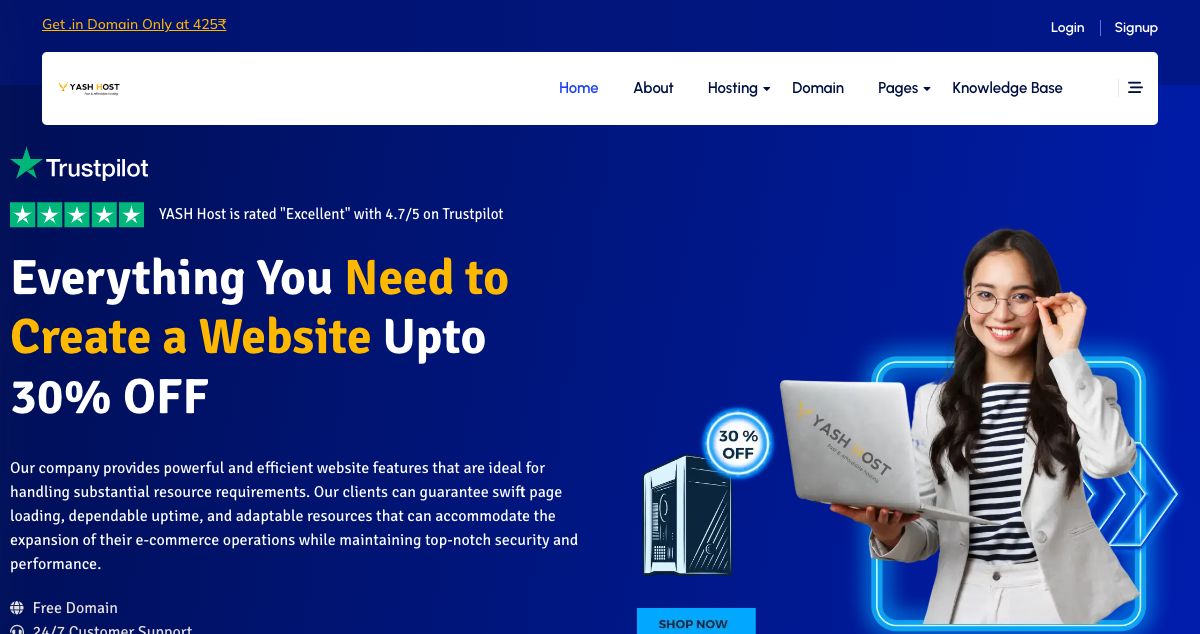 Homepage of YASH HOST – A Cheap Web Hosting hosting