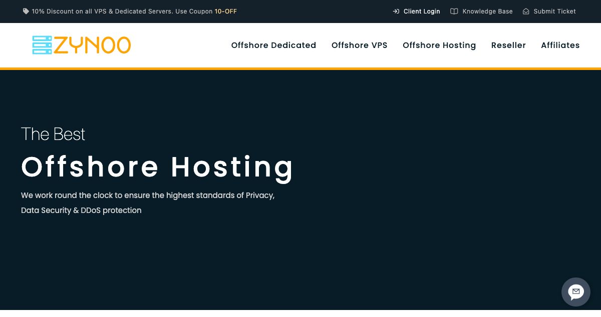 Homepage of ZYNOO hosting